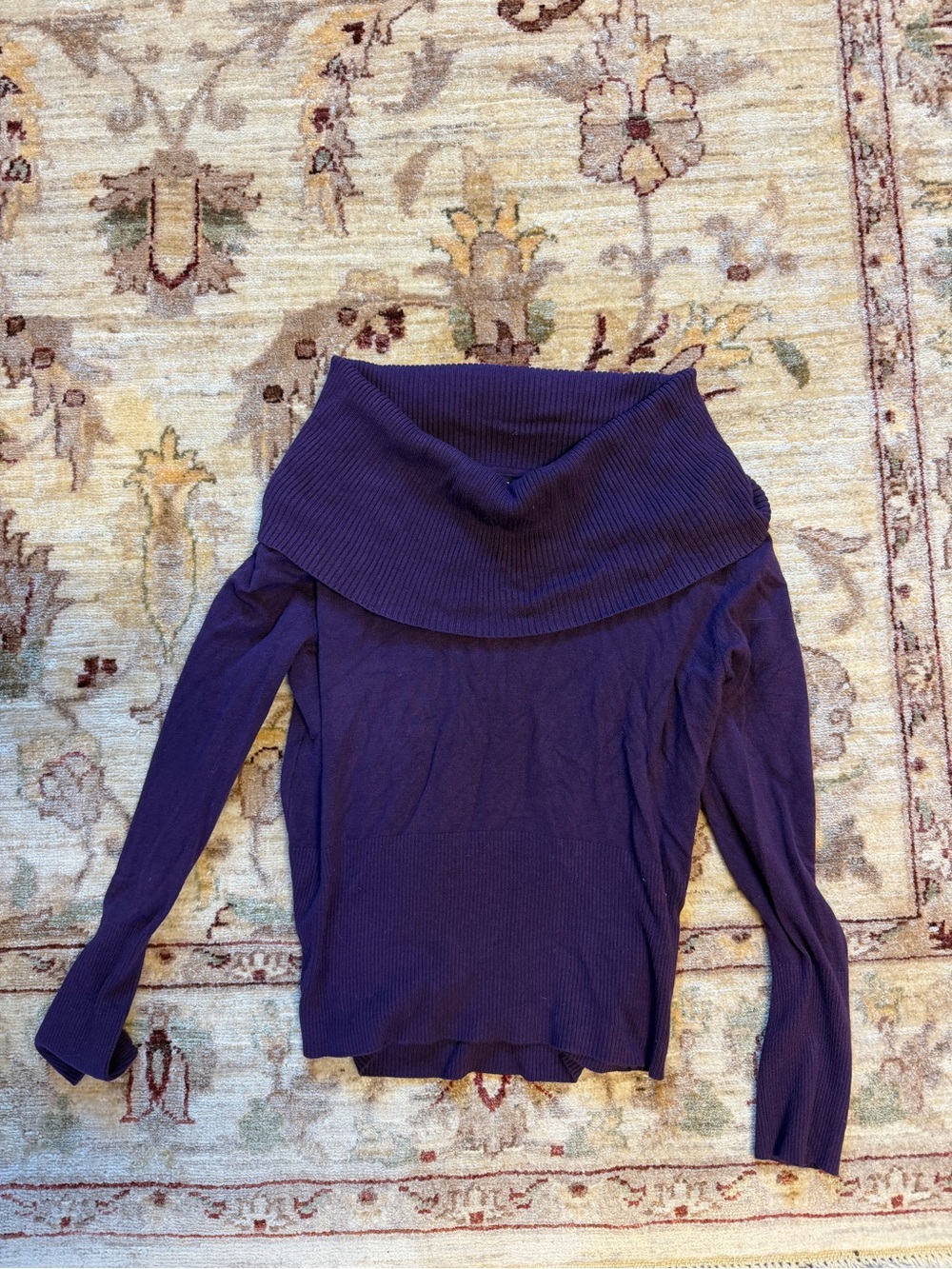 Apt. 9 Women's Off-Shoulder Ribbed Sweater in Deep Purple